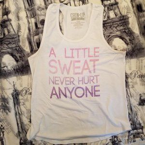 Chin Up Apparel White Racerback Gym Tank Top